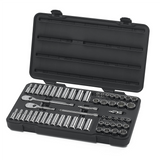 GearWrench 57 Piece 3/8 Inch Drive 12 Point Standard & Deep SAE/Metric Mechanics Tool Set