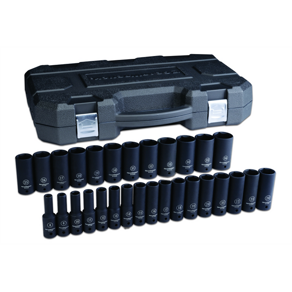 GearWrench 29 Piece 1/2 Inch Drive 6 Point Deep Impact Metric Socket Set