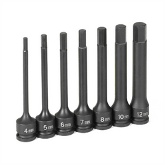 Grey Pneumatic 3/8" Dr. 7 Pc.  4" Length Metric Hex Driver Set