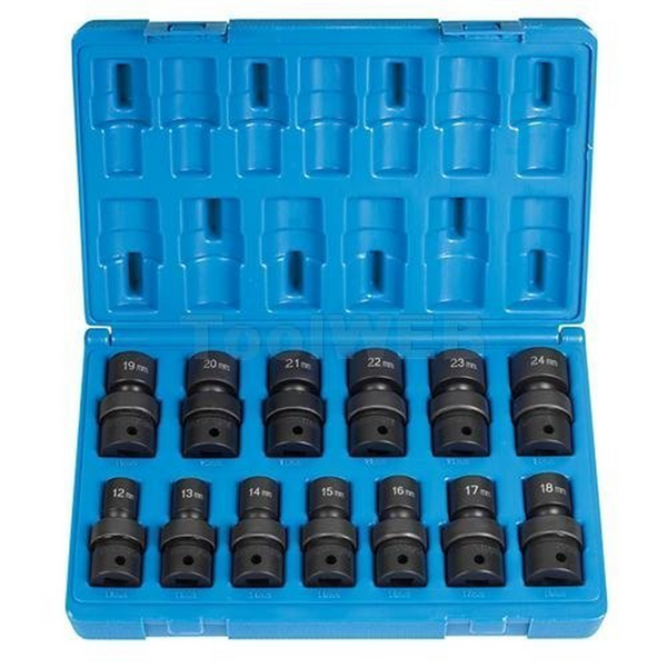 Grey Pneumatic 1/2"DR 12PT MET UNIVERSAL SET