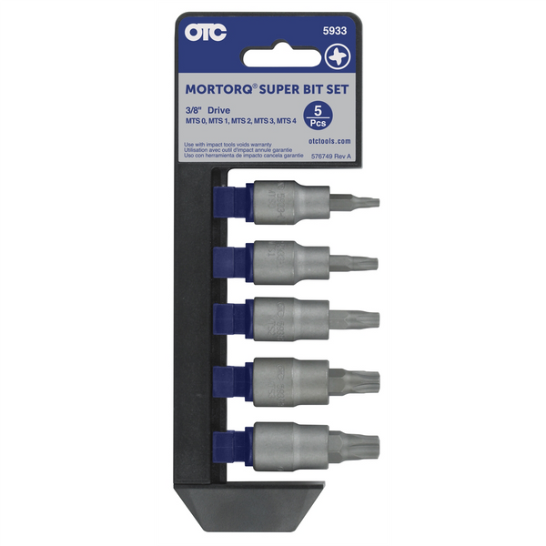 OTC 5 Pc MORTORQ SUPER Bit Socket Set