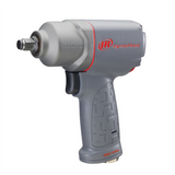 Ingersoll Rand 1/2 Inch Air Impact Wrench, Quiet, 330 ft-lb Torque, Titanium Hammercase, Friction Ring Retainer, Pistol