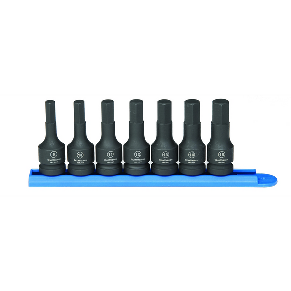 GearWrench 7 Piece 1/2 Inch Drive Hex Bit Impact Metric Socket Set