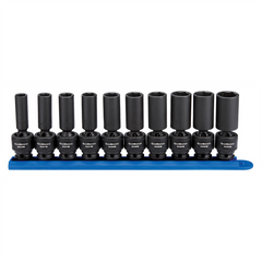 GearWrench 10 Piece 3/8 Inch Drive 6 Point Deep Universal Impact Metric Socket Set
