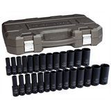 GearWrench 27 Piece 1/2 Inch Drive 6 Point Deep Impact SAE/Metric Socket Set