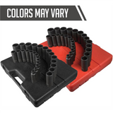 SUNEX 1/2 Inch Drive Metric 12 Point Deep 26 Piece Impact Socket Set