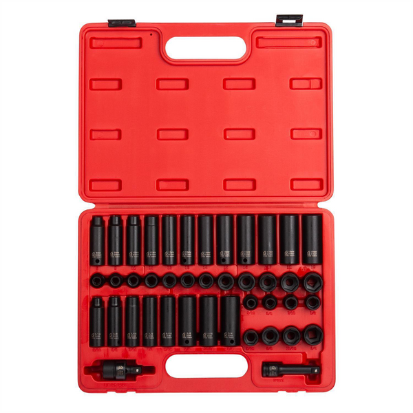 SUNEX 3/8" Drive 42 Piece SAE and Metric Master Impact S
