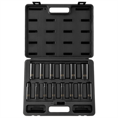 SUNEX 1/2" Drive 14 Piece Metric Deep Impact Socket Set
