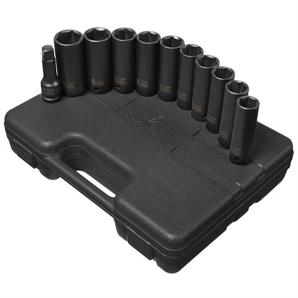 SUNEX 11 PC. EXTRA DEEP SAE/METRIC SKT SET