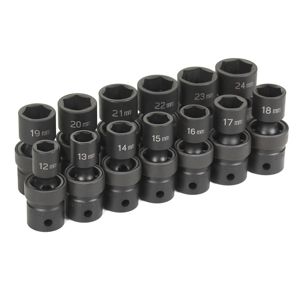 Grey Pneumatic 13 PC 1/2" DR STANDARD LENGTH METRIC UNIVERSAL SET