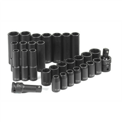 Grey Pneumatic 30 PC 1/2" DR STANDARD & DEEP LENGTH METRIC SET