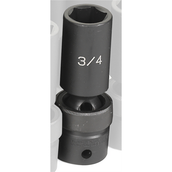 Grey Pneumatic SOC 3/4 1/2D IMP UNIV 6PT DP BLK
