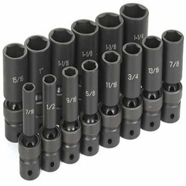 Grey Pneumatic 1/2" DR 14PC DEEP FRACTIONAL UNIV SOCKET SET