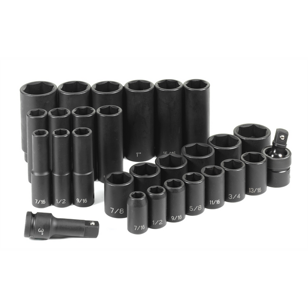 Grey Pneumatic 28 PC 1/2" DR STANDARD & DEEP LENGTH SET