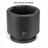 Grey Pneumatic SOC 3-3/4 1"D IMP 6PT BLK