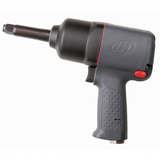 Ingersoll Rand 1/2 Inch Air Impact Wrench, 2 Inch Ext Anvil, Heavy Duty, 650 ft-lb Torque, Friction Ring Retainer, Pistol Grip