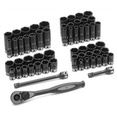 Grey Pneumatic 3/8" Dr. 59pc Fract. & Metric Duo-Socket Set - 6 P