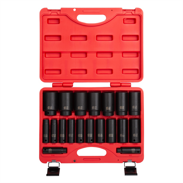 SUNEX 19-Piece 1/2 in. Drive Deep Fractiona
