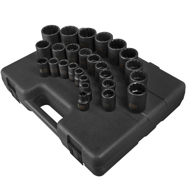 SUNEX 26-Piece 1/2 in. Drive 12-Point Metri