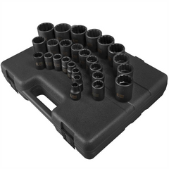 SUNEX 26-Piece 1/2 in. Drive 12-Point Metri