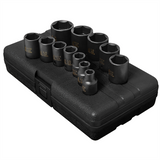 SUNEX SOCKET SET IMPACT 3/8IN. DRIVE 12 PC STD SAE