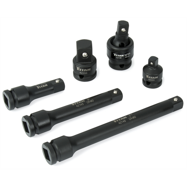 TITAN 6-PC 1/2" DR IMPACT SOCKET ACC
