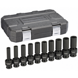 GearWrench 10 Piece 1/2 Inch Drive 6 Point Deep Universal Impact Metric Socket Set