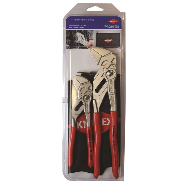 KNIPEX 2PC PLIERS WRENCH SET WITH KEEPER POUCH