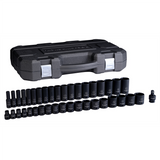 GearWrench 39 Piece 1/2 Inch Drive 6 Point Standard & Deep Impact SAE Socket Set