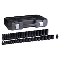GearWrench 39 Piece 1/2 Inch Drive 6 Point Standard & Deep Impact SAE Socket Set