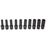 K Tool International Impact Flex Socket Set 10 Piece 3/8 in. Dr. MM