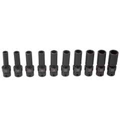 K Tool International Impact Flex Socket Set 10 Piece 3/8 in. Dr. MM
