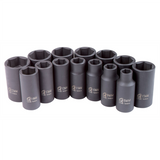 SUNEX 14-Piece 3/8 in. Drive Metric Mid-Dep