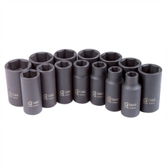 SUNEX 14-Piece 3/8 in. Drive Metric Mid-Dep