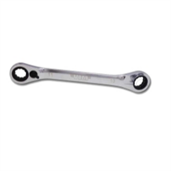 VIM Tools Dual Drive Ratchet 11 mm X 13 mm - F/R Offset Double Box, 72 Teeth