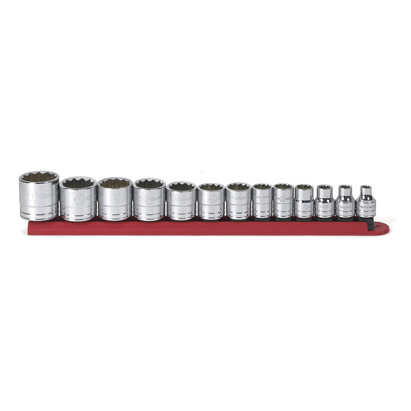 GearWrench 13 Piece 3/8 Inch Drive 12 Point Standard SAE Socket Set