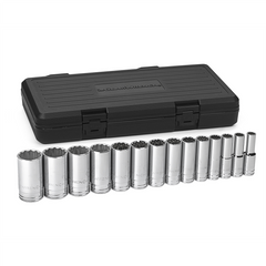 GearWrench 14 Piece 1/2 Inch Drive 12 Point Deep SAE Socket Set