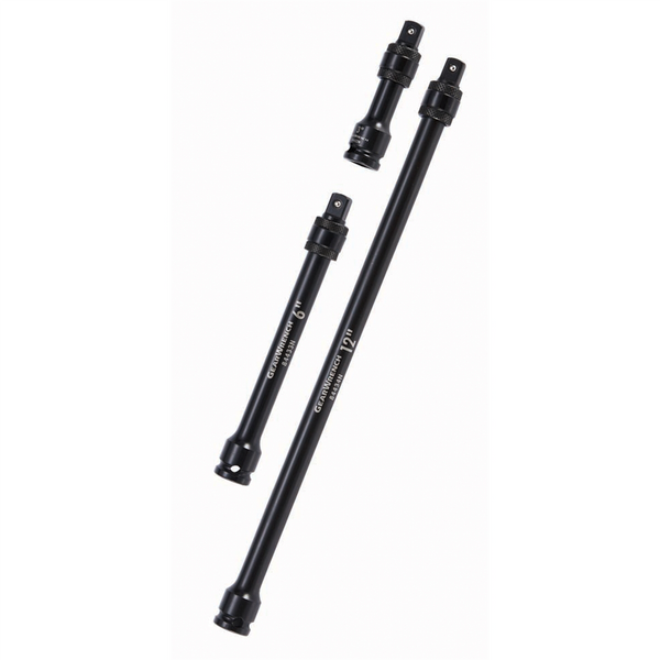 GearWrench 3 Piece 3/8 Inch Drive Impact Locking Extension Set 3 Inch, 6 Inch & 12 Inch