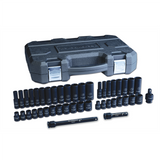 GearWrench 44 Piece 3/8 Inch Drive 6 Point Standard & Deep Impact SAE/Metric Socket Set
