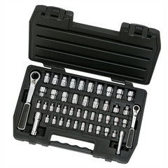 GearWrench 46 Piece 1/4 Inch & 3/8 Inch Drive Pass-Thru 6 Point SAE/Metric Tool Set