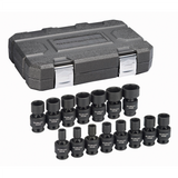 GearWrench 15 Piece 3/8 Inch Drive 6 Point Standard Universal Impact Metric Socket Set