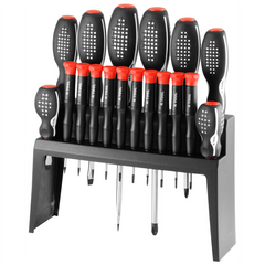 K Tool International 18-Piece Screwdriver Set with Vertical Holder