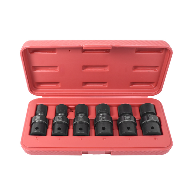 K Tool International Socket Set Impact Flex 1/2 Inch Drive 6 Piece Metric