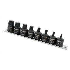 TITAN 9 Pc. 3/8" Drive Stubby Triple Squ