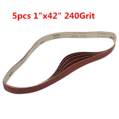 5pcs 106x2.5cm 240 Grit Alumina Sanding Belts Self Sharpening Oxide Abrasive Strips