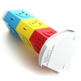 Alardor 250V Three Tiers Rotating Socket Intelligent Patch Panel USB Plug Board Power Strip