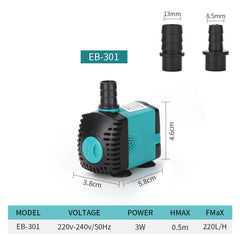 Style: EB301, Model: US - Multifunctional submersible pump fish tank water pump