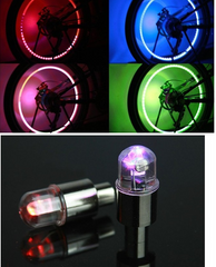 Color: Red, Quantity: 2pcs - Bicycle electric car hot wheels colorful nozzle lights car motorcycle nozzle lamp