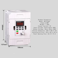Model: 2.2KW 380V - Inverter Three-Phase 380V Speed Controller 0.75/1.5/2.2/3/7.5kw
