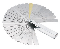 32 piece rangefinder feeler valve teaching feeler 0.04-0.88 mm gap size.0015-.035 copper sheet